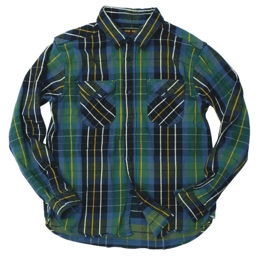 Heavy Flannel Shirt Green