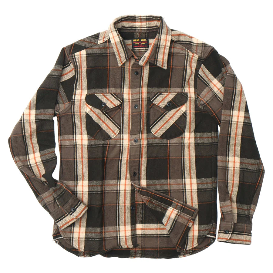 Heavy Flannel Shirt Charcoal