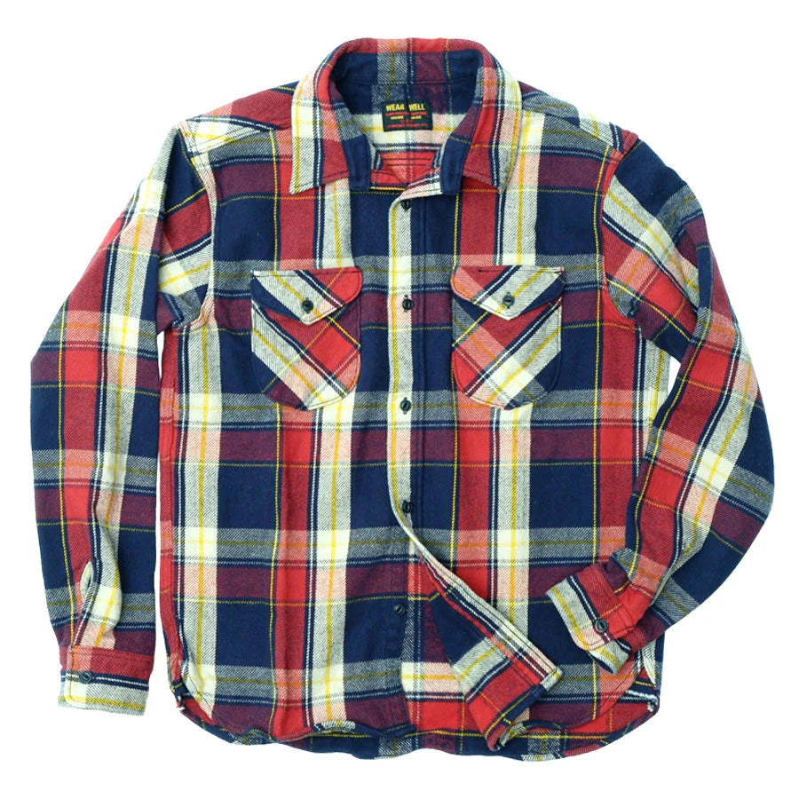 Heavy Flannel Shirt Navy