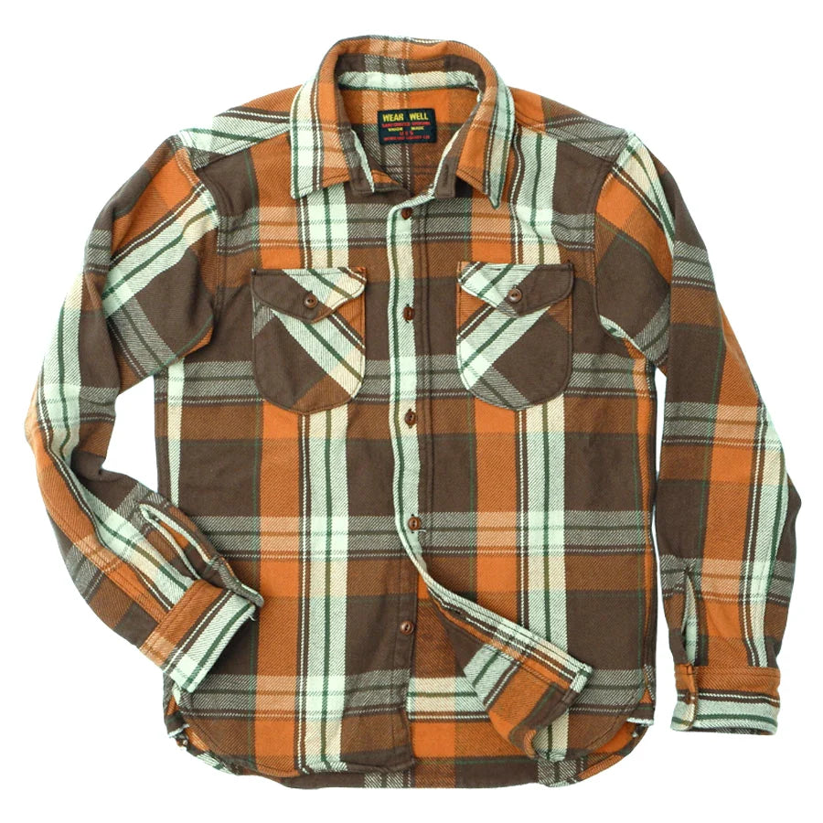 Heavy Flannel Shirt Brown