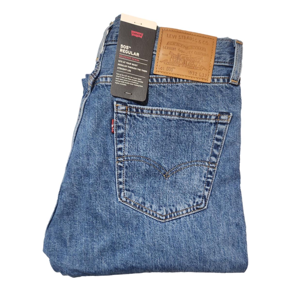 Levi s 505 Regular Fit Selvedge Men s Jeans All My Days 36 x 32