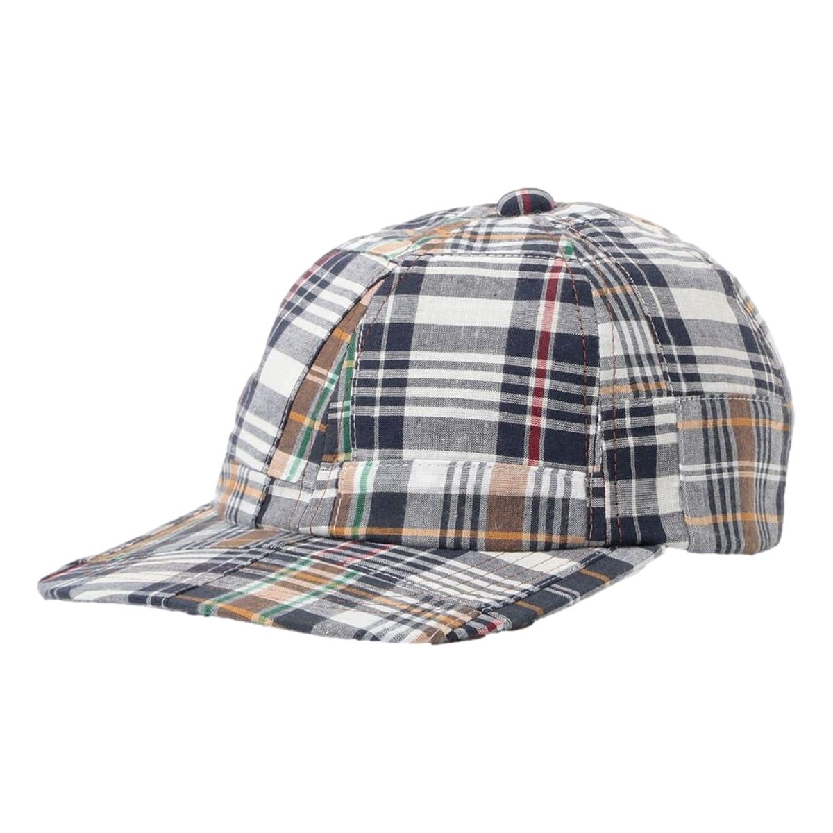 6 Panel Regimental Strap Madras - Hats
