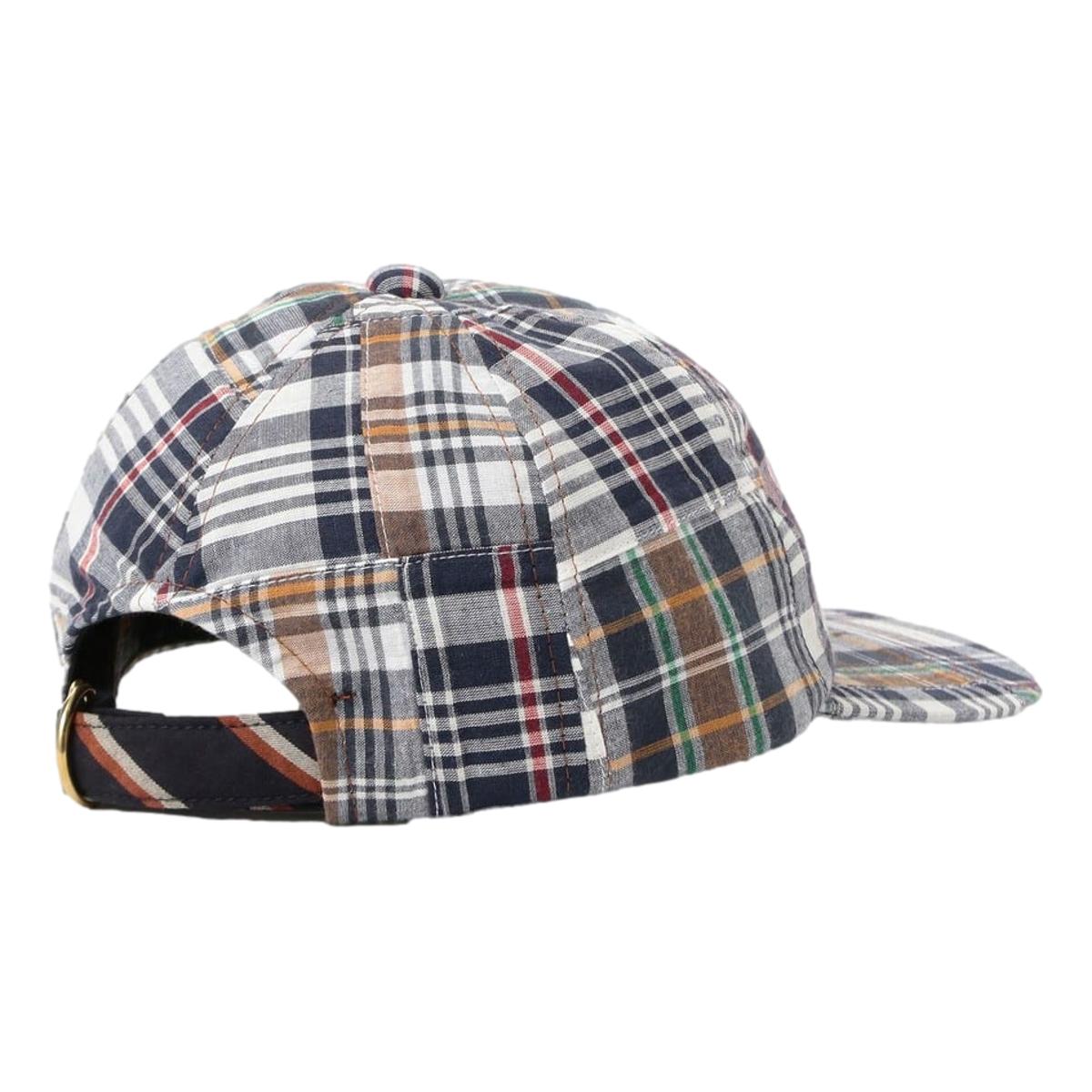 6 Panel Regimental Strap Madras - Hats