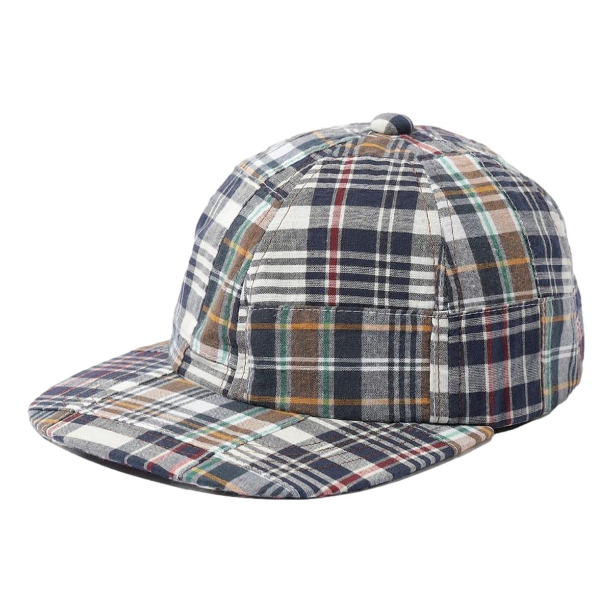 6 Panel Regimental Strap Madras - Hats