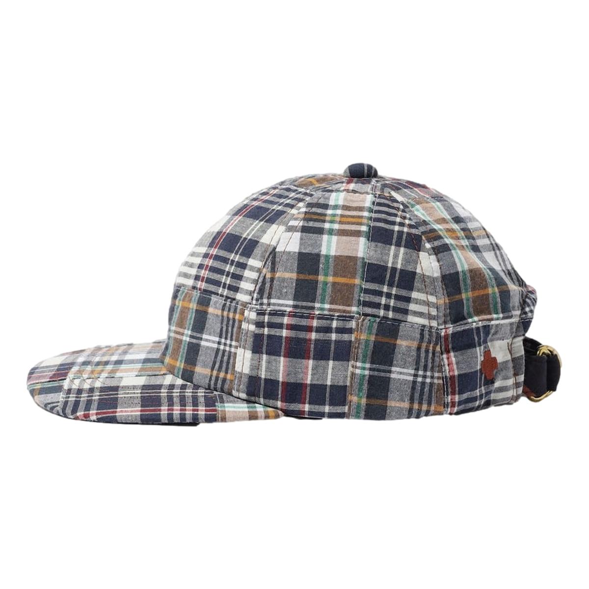 6 Panel Regimental Strap Madras - Hats