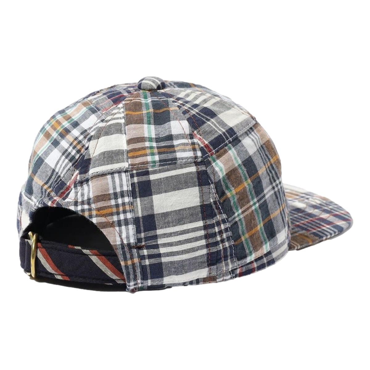 6 Panel Regimental Strap Madras - Hats
