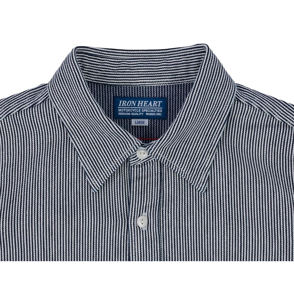 8oz Herringbone Hickory Stripe Work Shirt Indigo - Shirtis