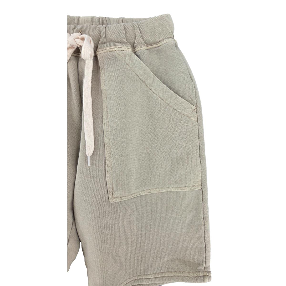 8oz Pigment Dyed Army Gym Short Grey - shorts