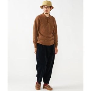 9 Gauge Knit Polo Brown - Sweater