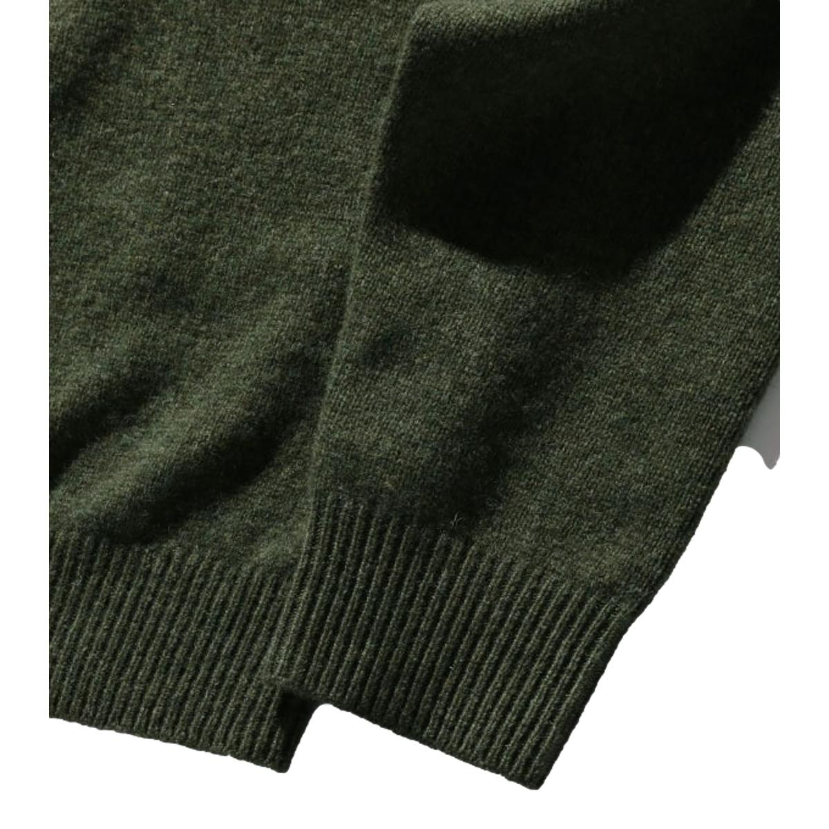 9 Gauge Knit Polo Green - Sweater