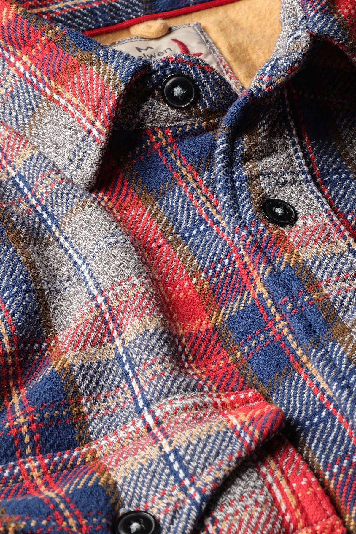 Mountain Flannel Orange Navy Grey Marl Plaid