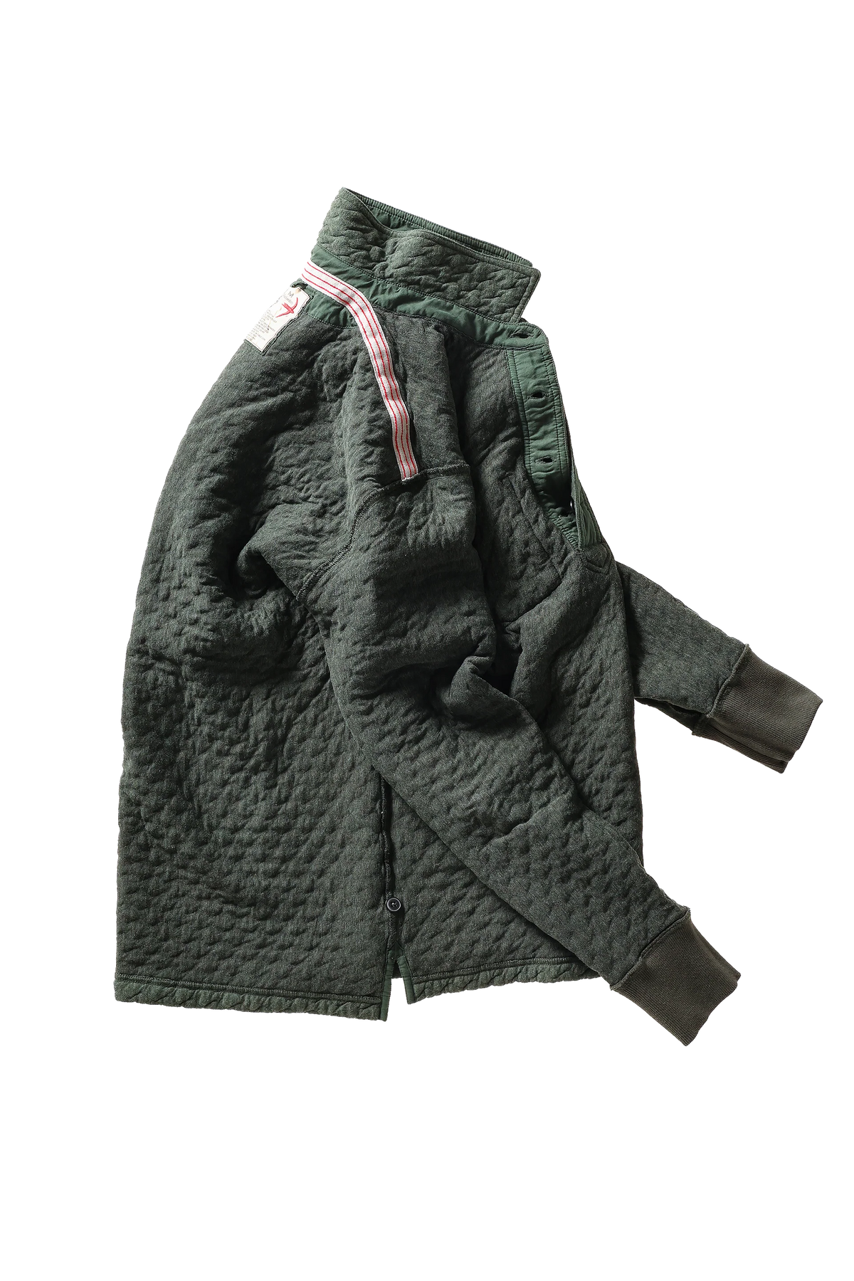 Chain-Quilt Polo Dk Loden Heather