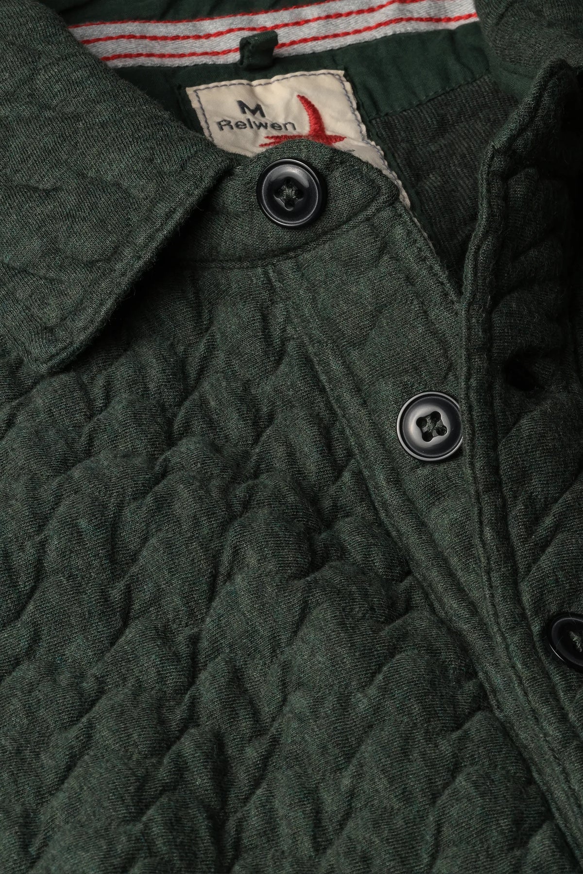 Chain-Quilt Polo Dk Loden Heather
