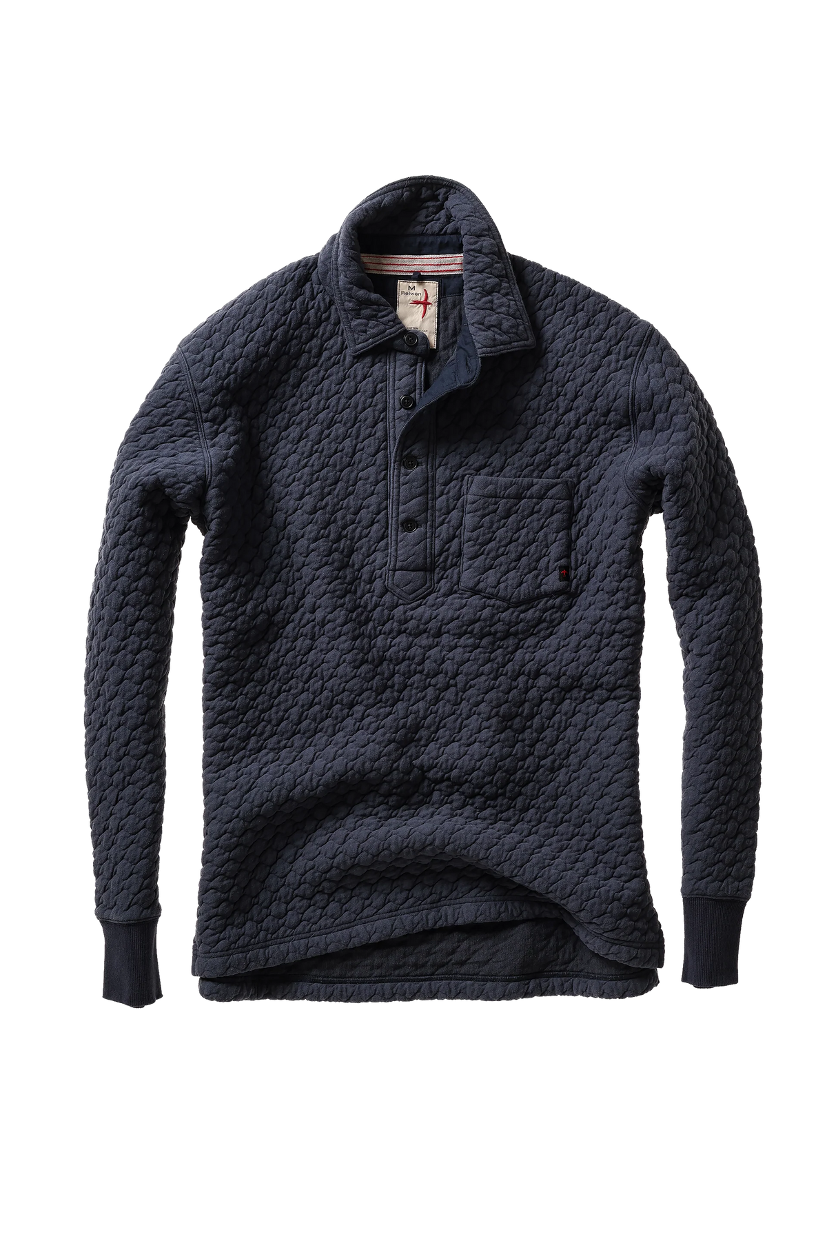 Chain-Quilt Polo Navy