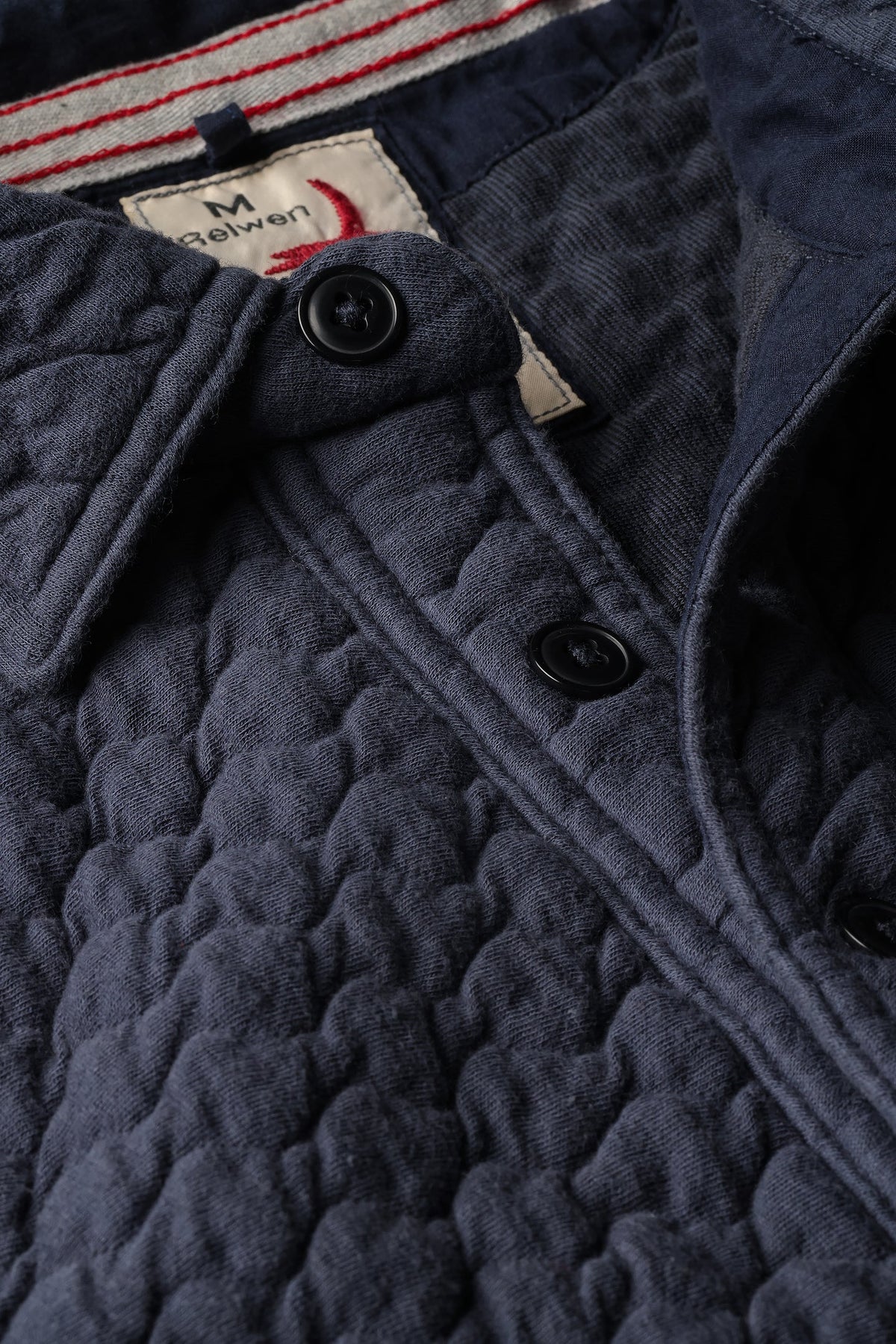 Chain-Quilt Polo Navy