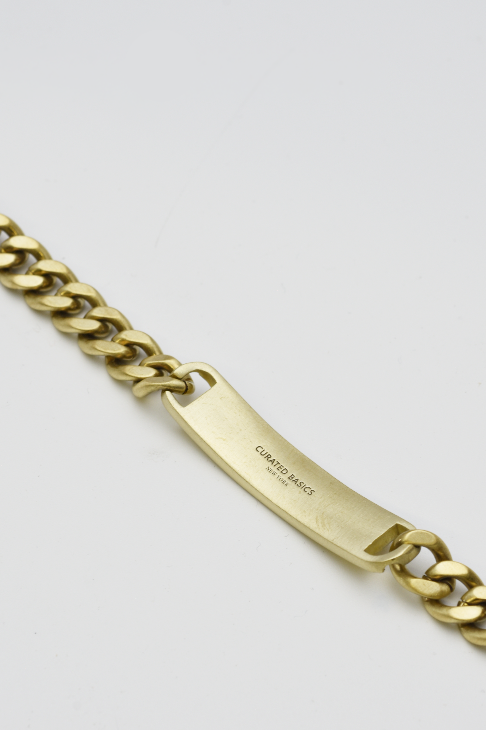 Brass Nameplate Chain Bracelet