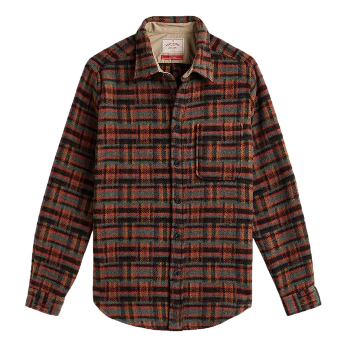 Abstract Geometric Wool Shirt - Shirts