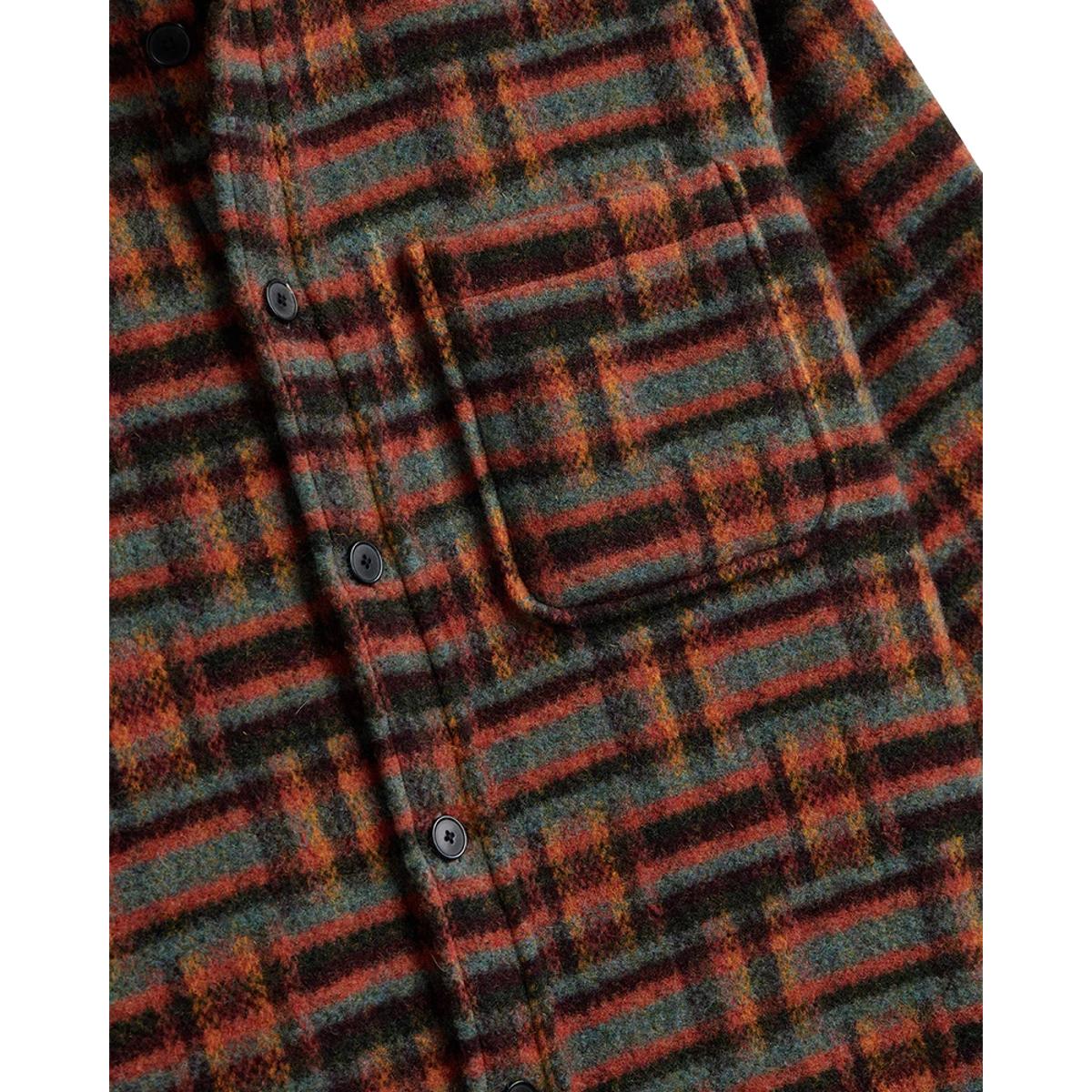 Abstract Geometric Wool Shirt - Shirts