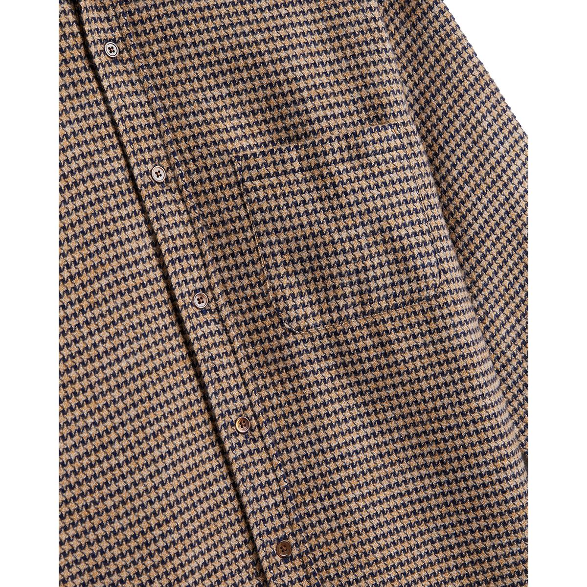 Abstract Pied Poule Navy Shirts