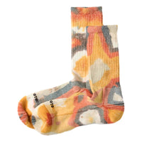 Allrounder Merino Crew Tie Dye Yellow Red - Socks