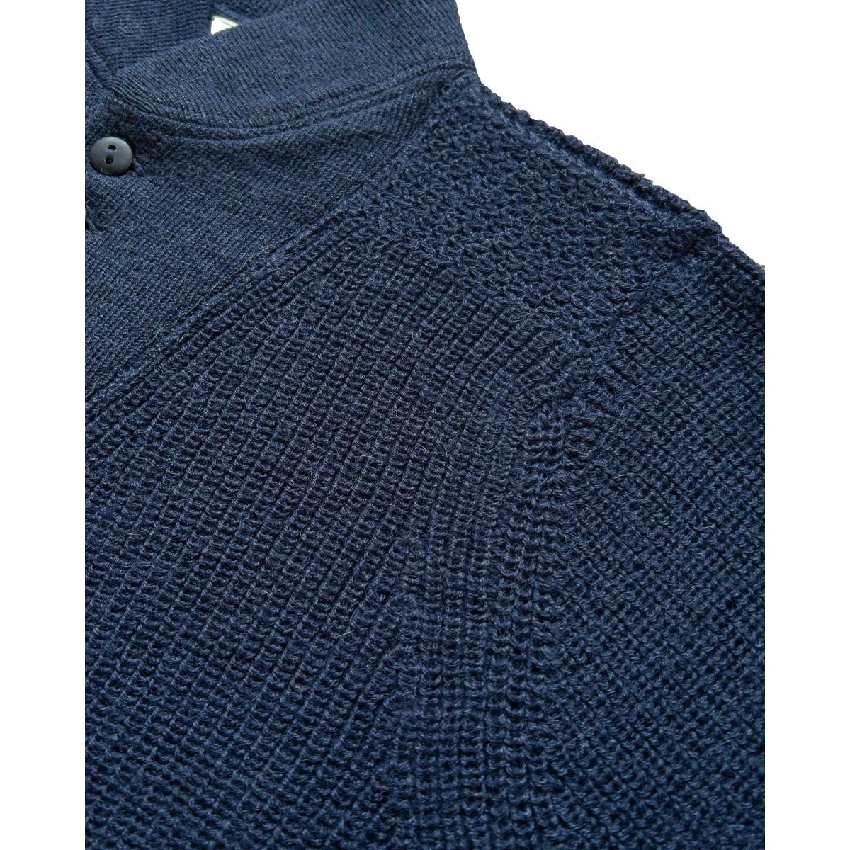 Alpaca Submariner Henley Vintage Navy - Sweater