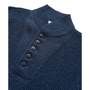Alpaca Submariner Henley Vintage Navy - Sweater