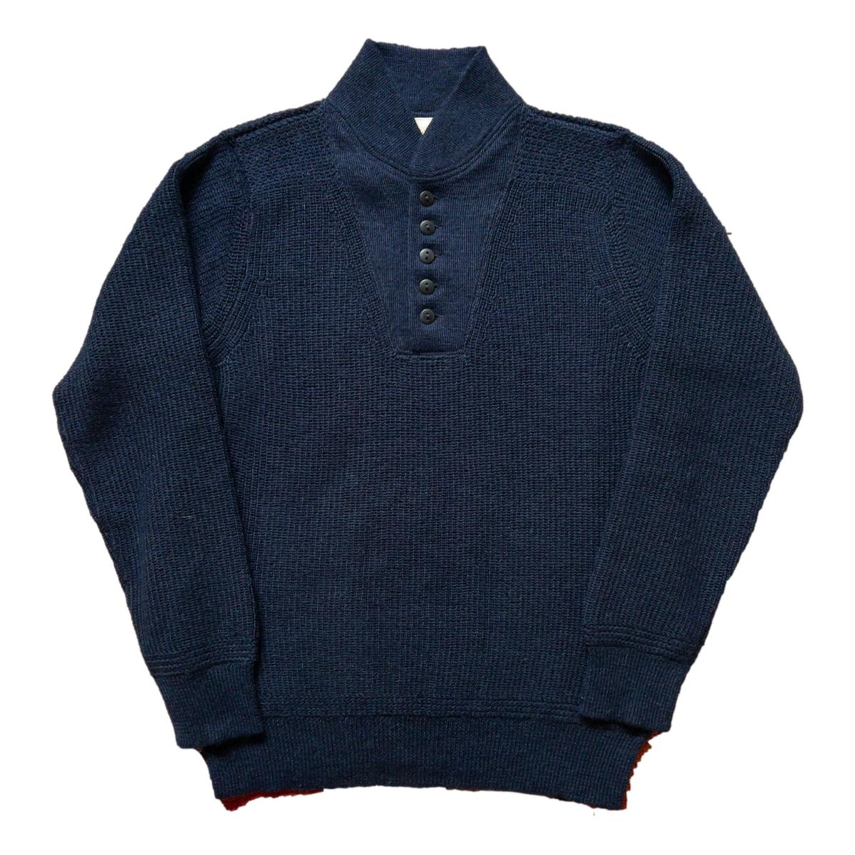 Alpaca Submariner Henley Vintage Navy - Sweater