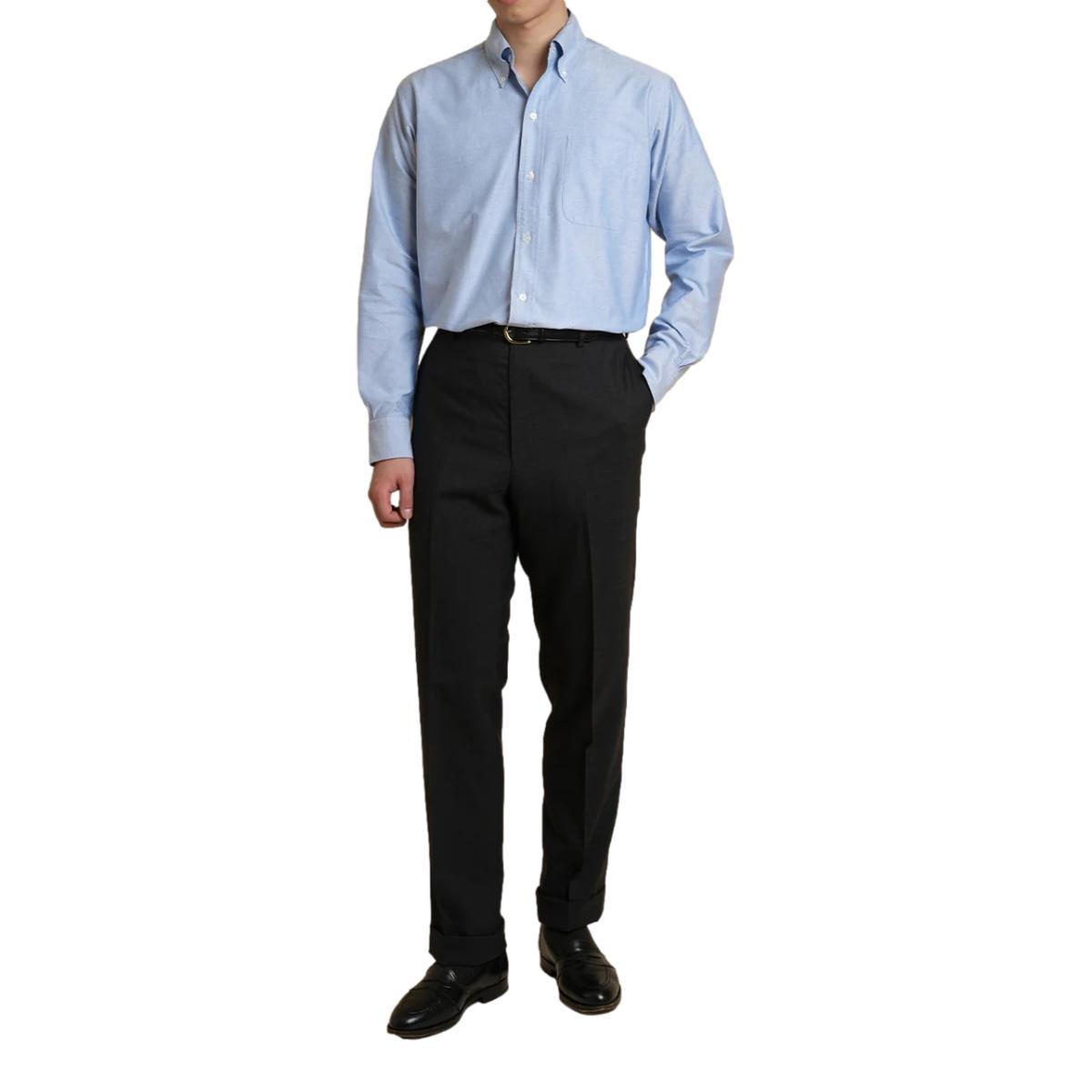 Ametora Button-Down Selvedge Oxford Shirt Blue - Shirts