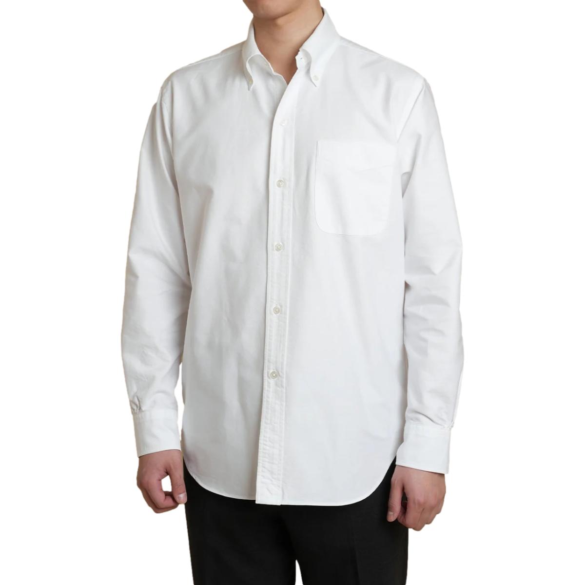 Ametora Button-Down Selvedge Oxford Shirt White - Shirts
