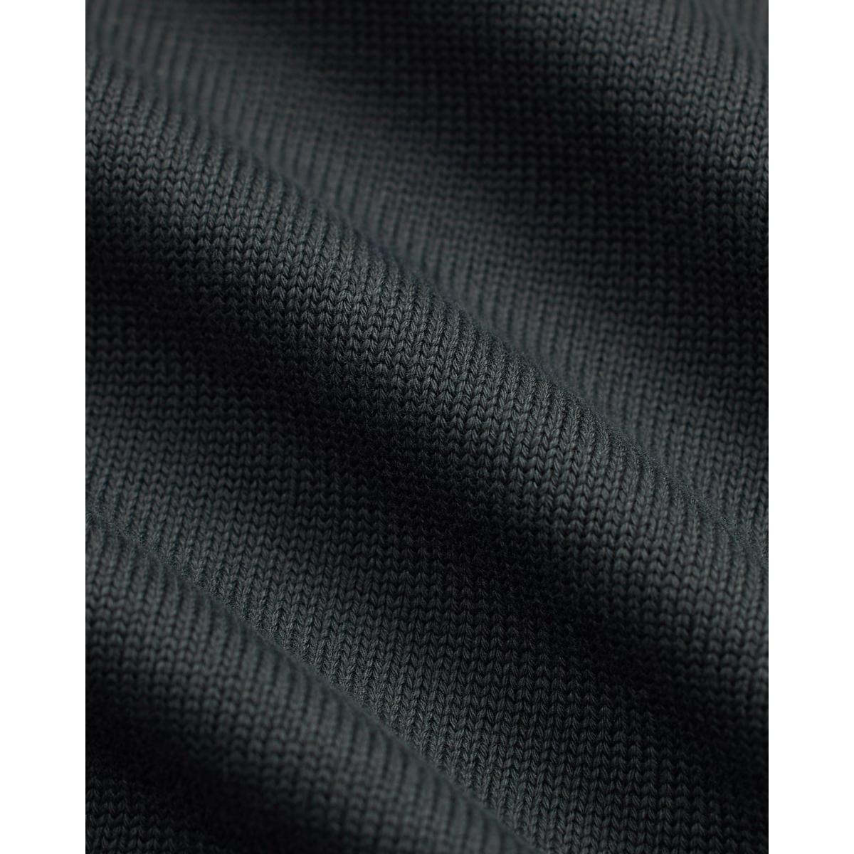 Appliquéd Jersey Quarter-Zip Pullover Faded Black