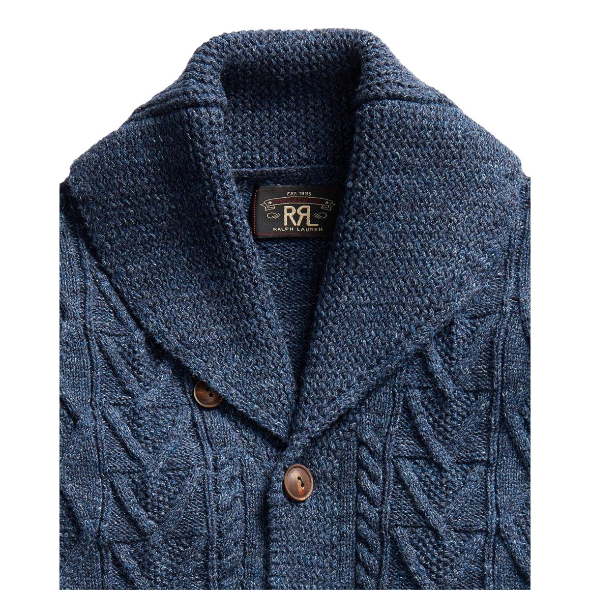 Aran-Knit Cotton Cardigan - Sweater