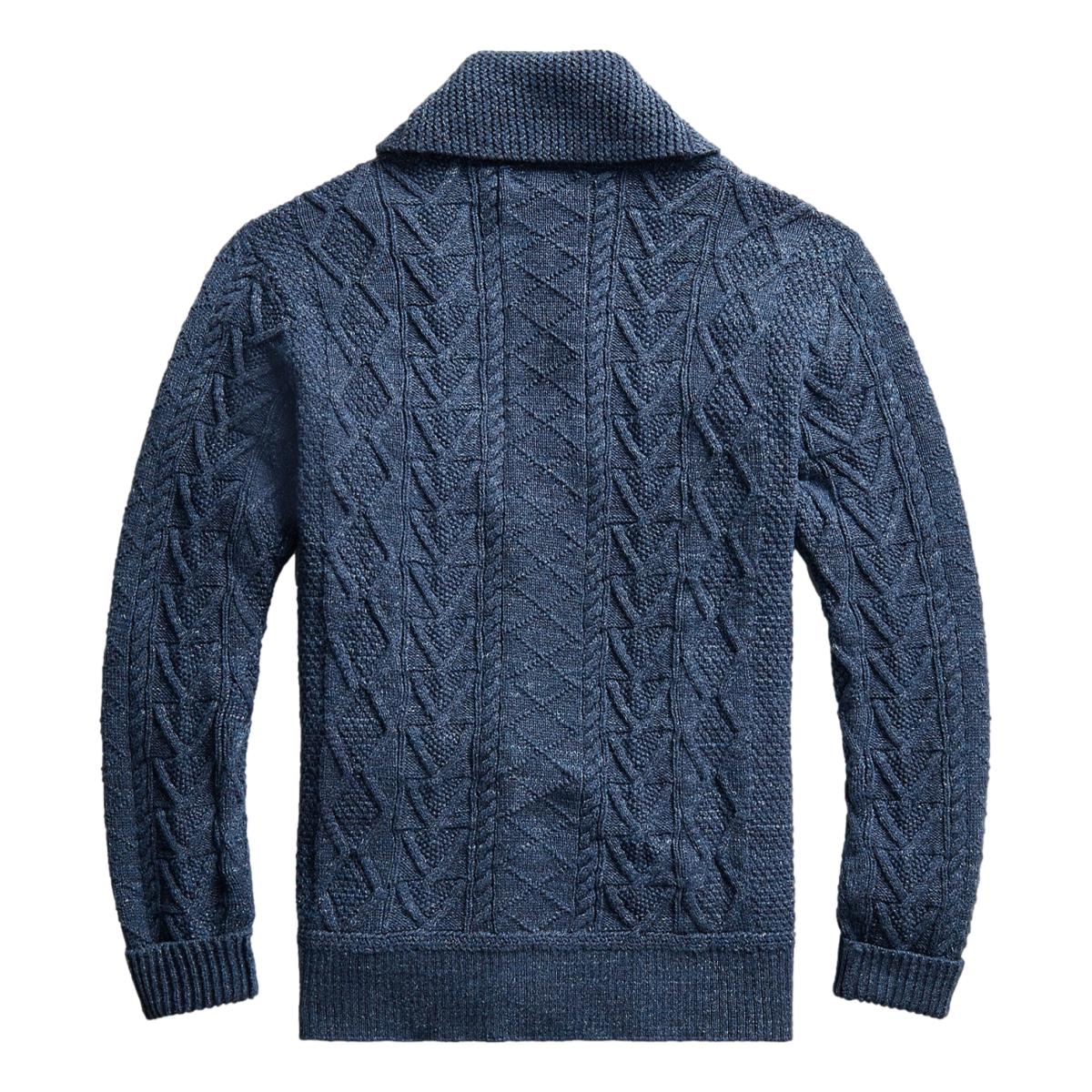 Aran-Knit Cotton Cardigan - Sweater