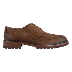 Astor Lug Sole Men’s Wingtip Dark Brown - Shoes/Boots