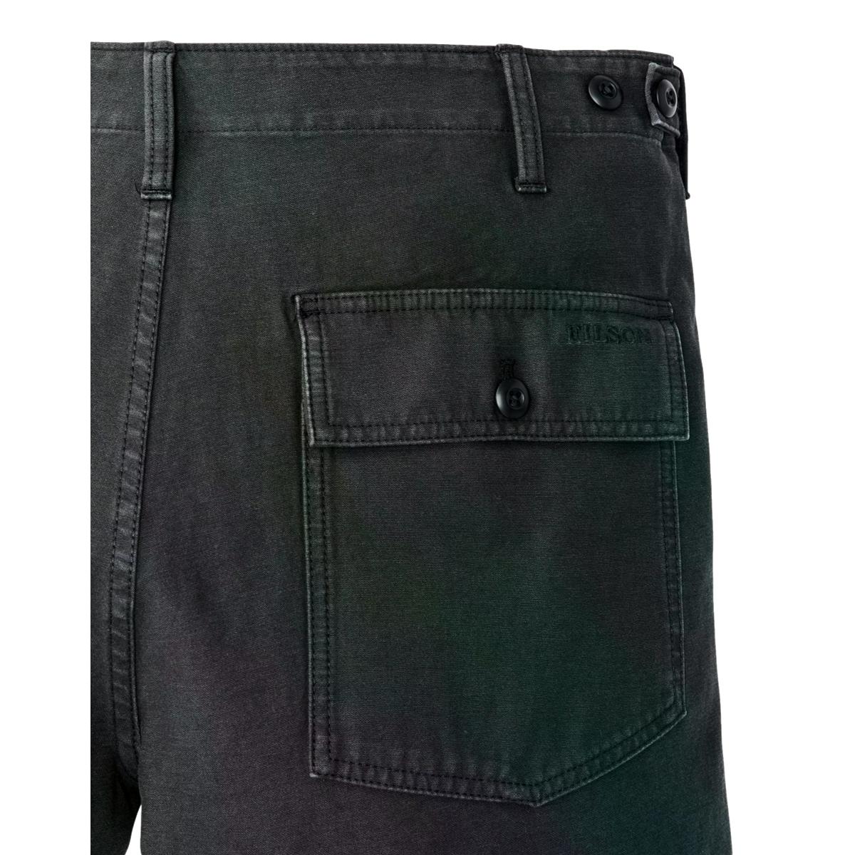 Field Supply Shorts Washed Faded Black