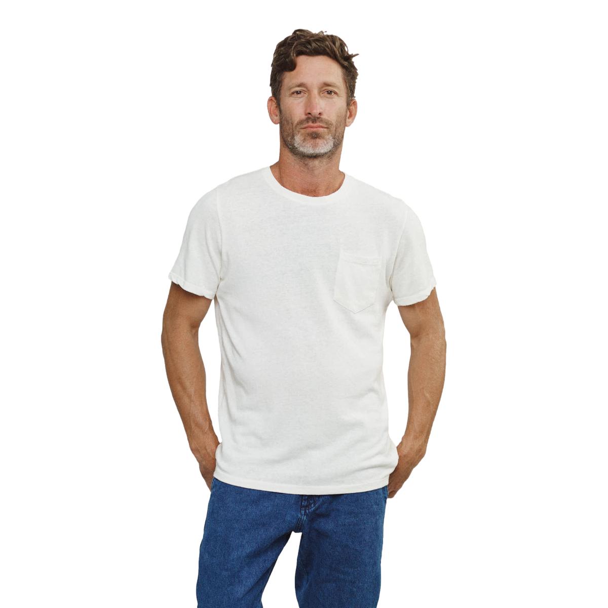 Baja Pocket Tee Washed White - T Shirt