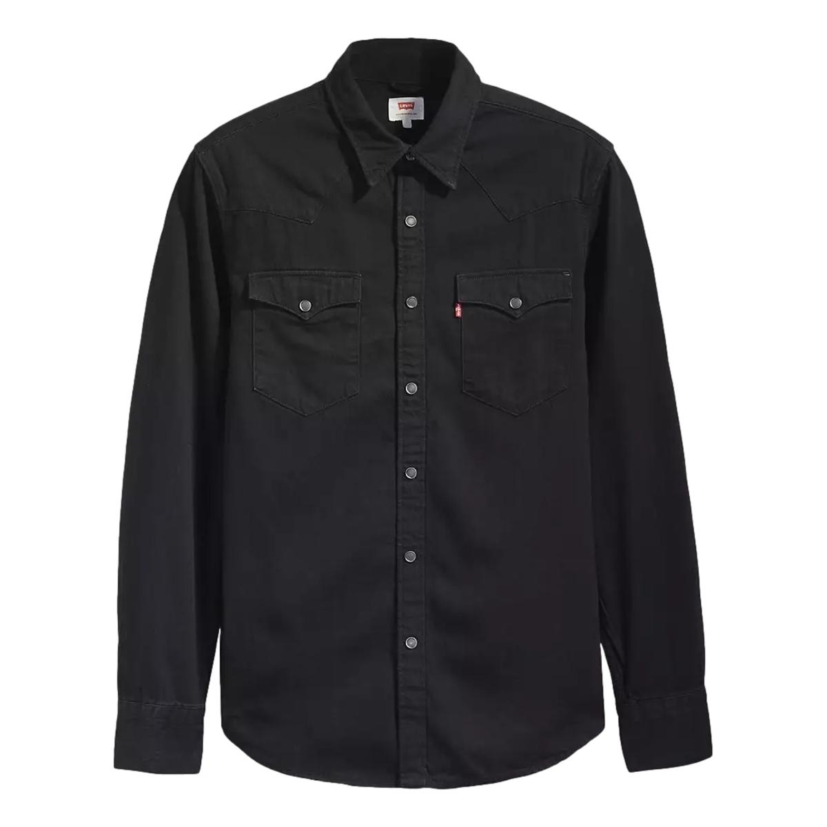 Barstow Western Denim Shirt Marble Black - Shirt