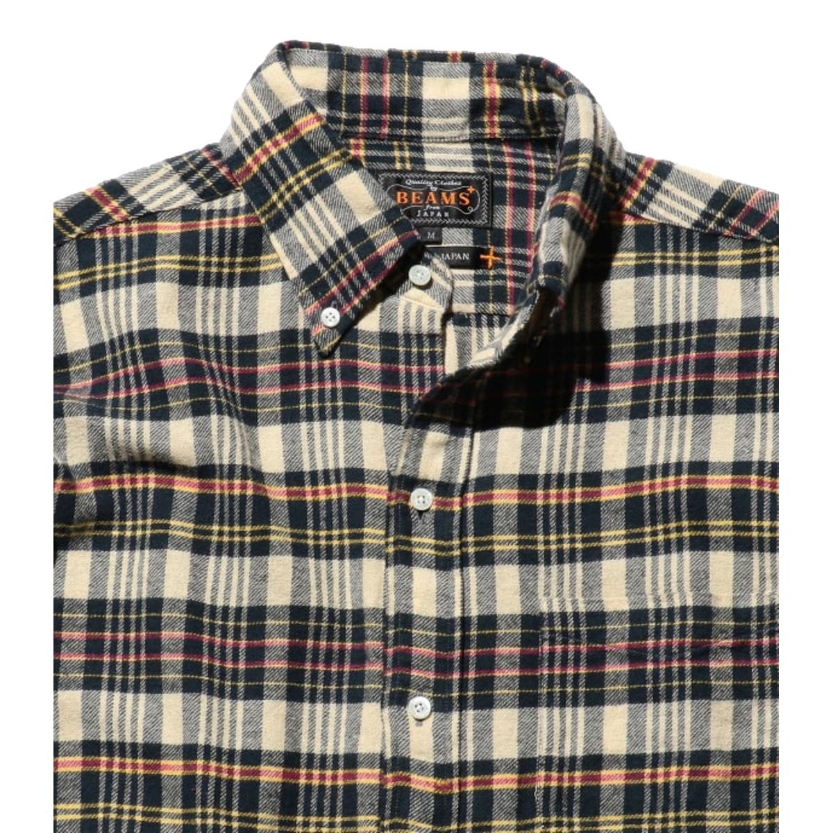 BD Classic-fit Indian flannel Plaid Beige - Shirts