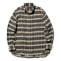 BD Classic-fit Indian flannel Plaid Beige - Shirts