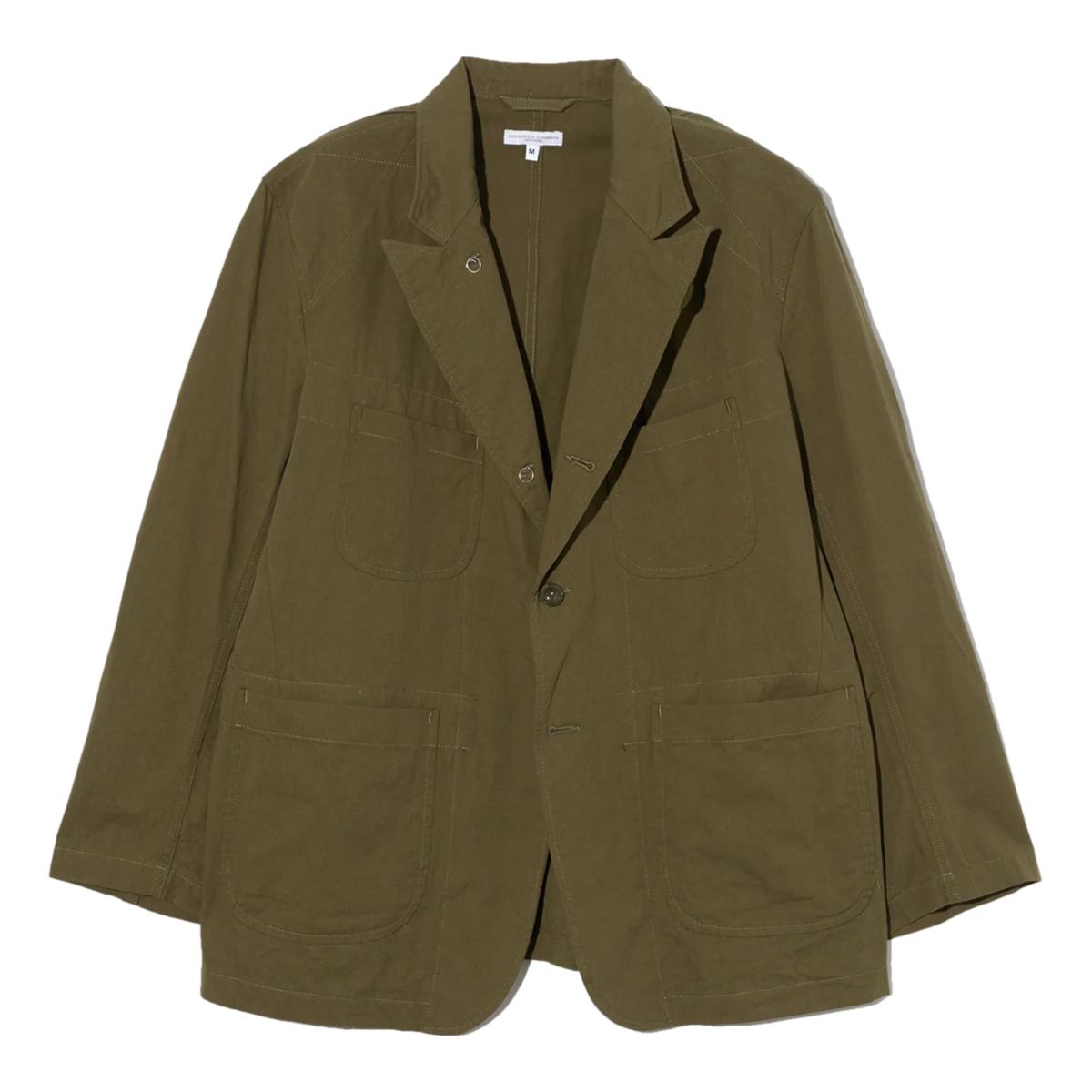 Bedford Jacket Olive Cotton Sanded Cloth - Blazer
