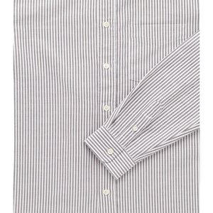 ’Beefy’ Cotton Oxford Brown Stripe - Shirts