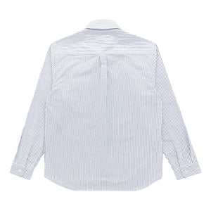 ’Beefy’ Cotton Oxford Navy Stripe - Shirts