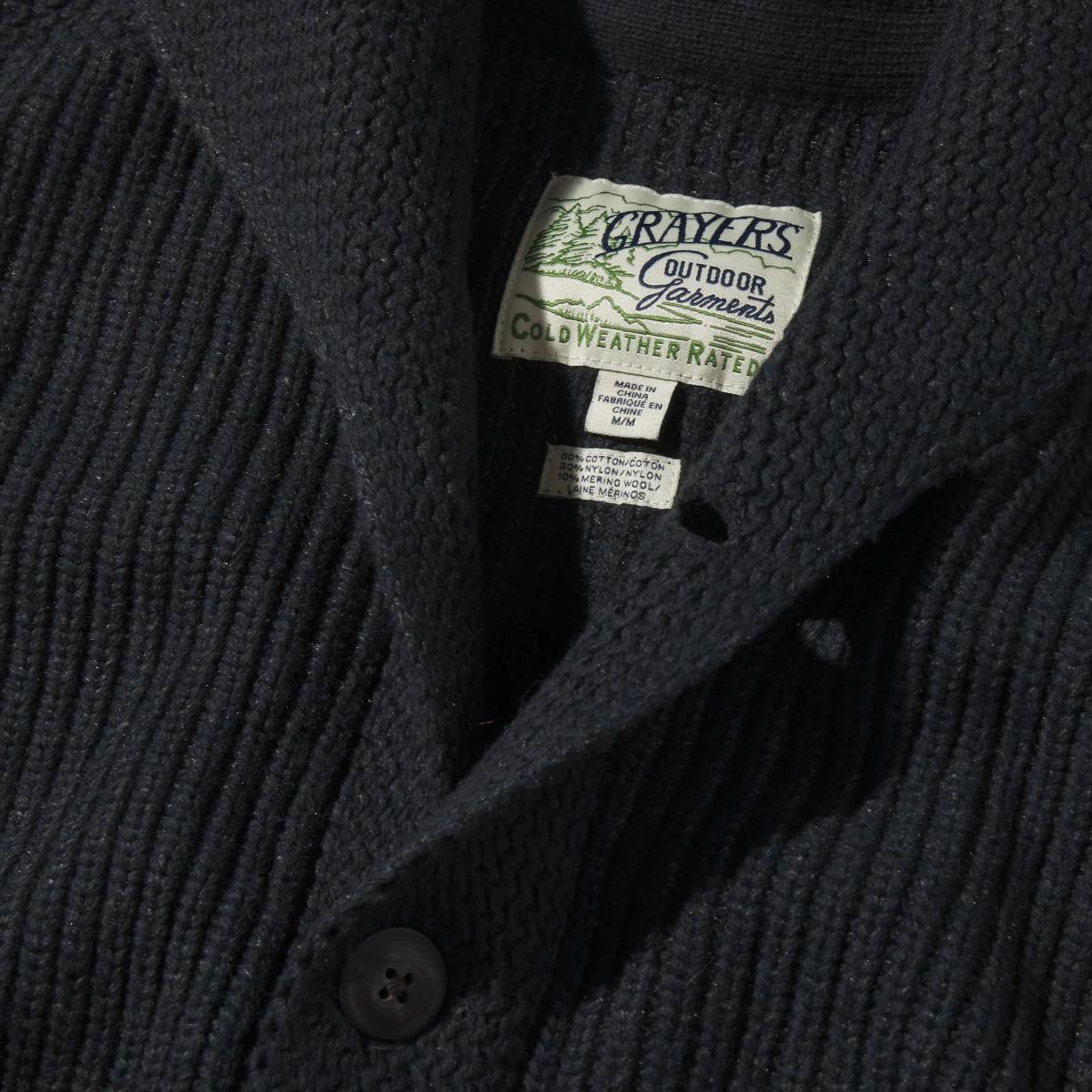 Belmont Plaited Shawl Cardigan Black Charcoal - sweater