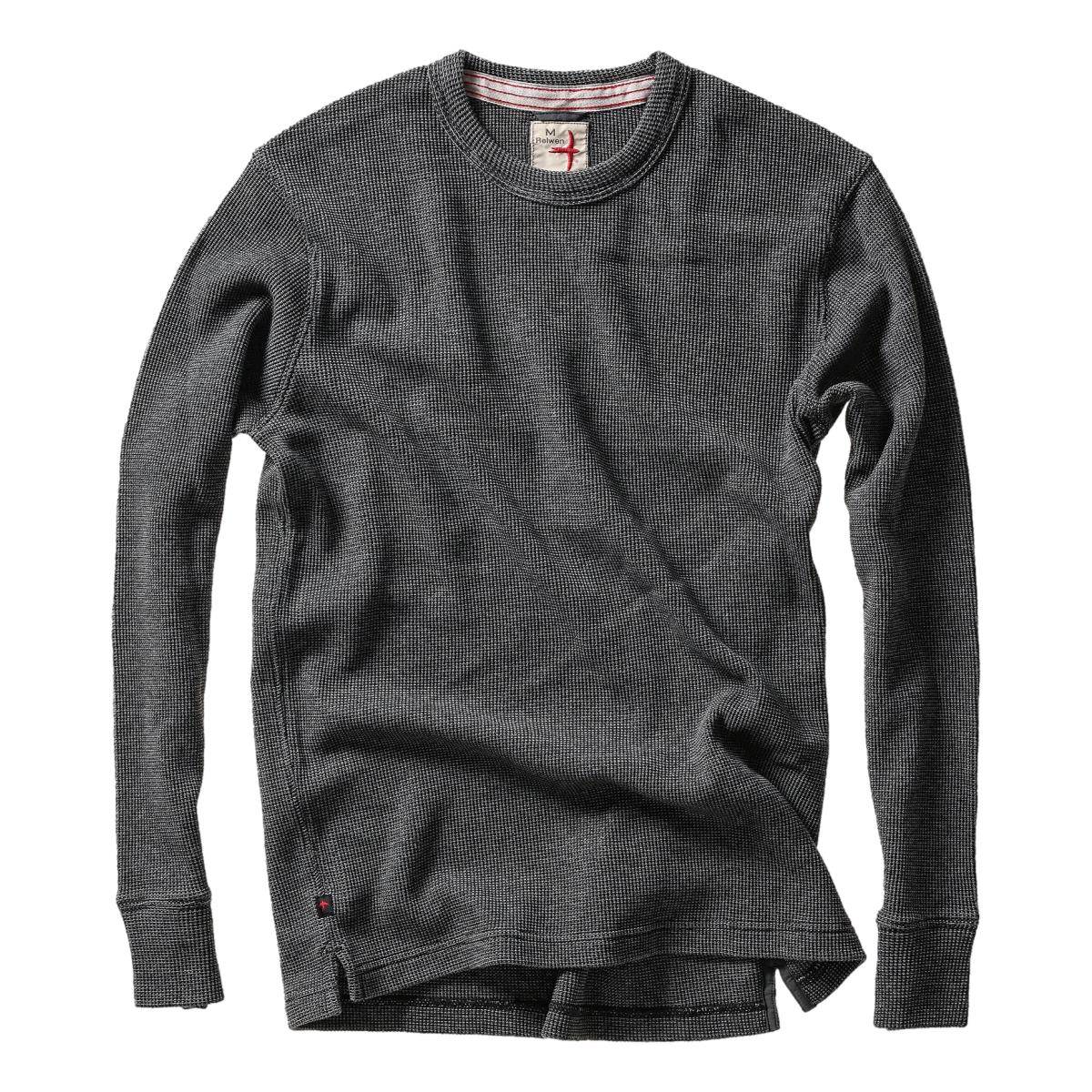 Bi-Waffle Crew Charcoal - Fleece