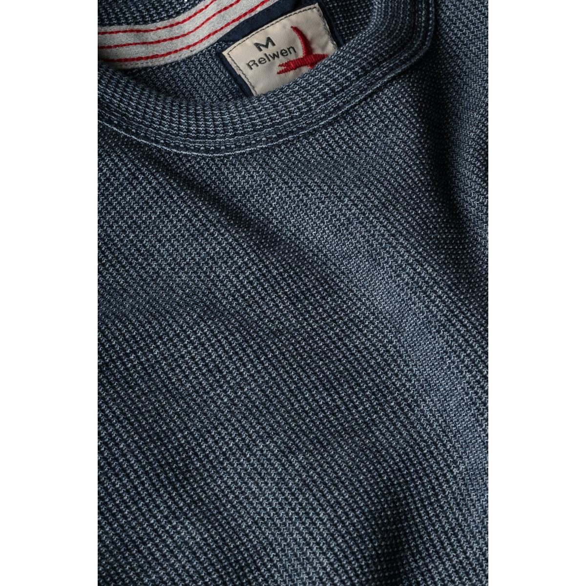 Bi-Waffle Crew Navy - Fleece