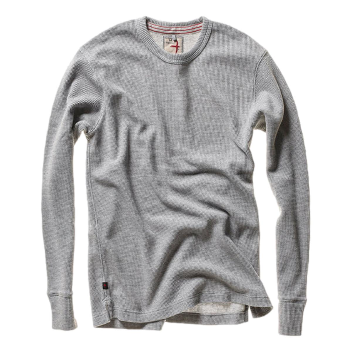 Bi-Waffle Crew Pale Grey - Crew neck