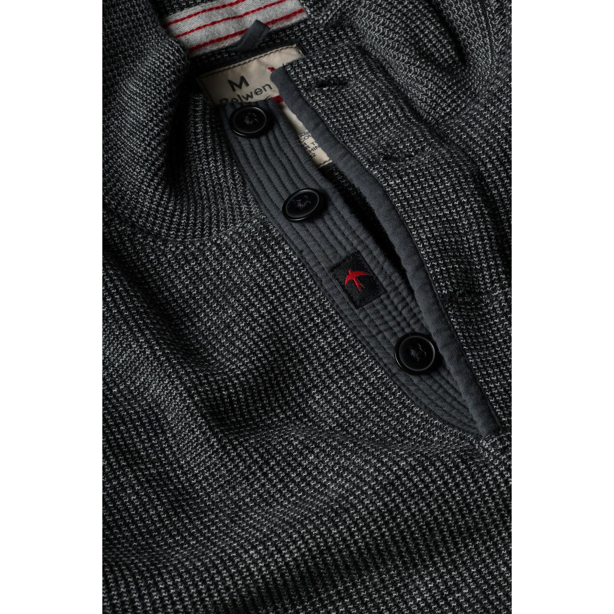 Bi-Waffle Mock Charcoal - Fleece