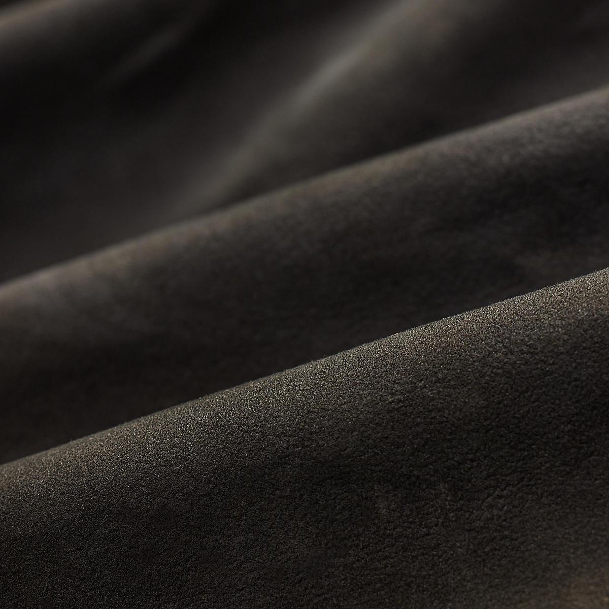 Black Leather-Trim Suede Jacket - Suede Jacket