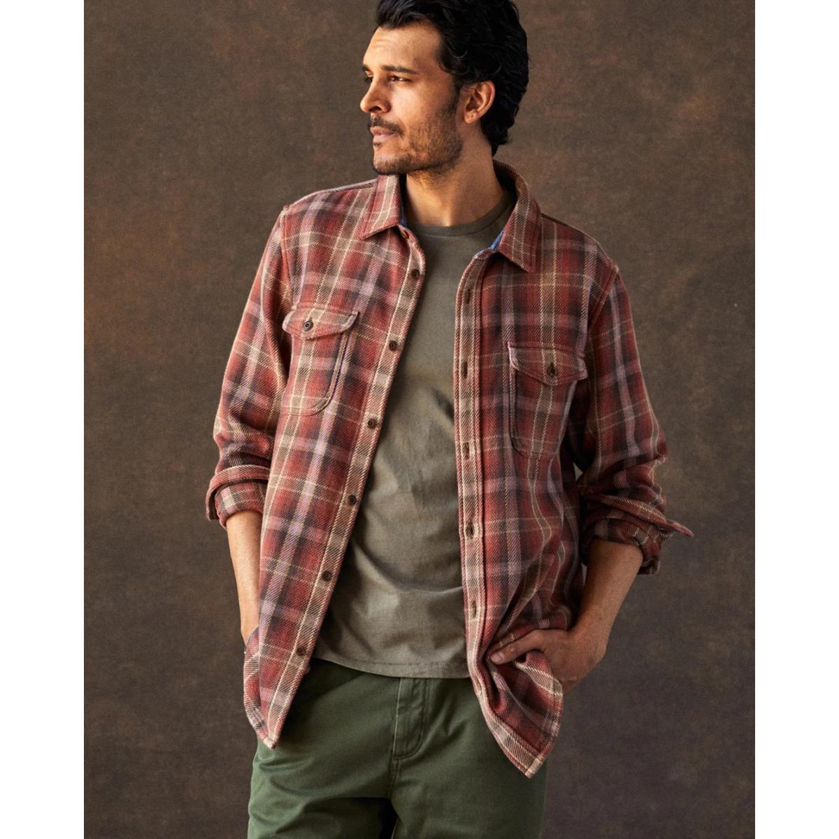 Blanket Shirt Copper Spotlight Plaid - Shirts