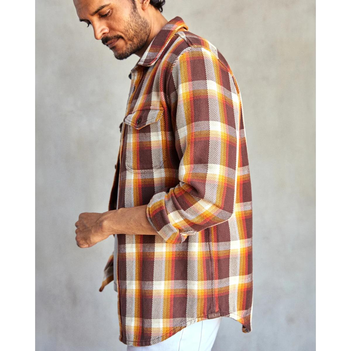 Blanket Shirt Dark Roast Nostalgic Plaid - Shirts