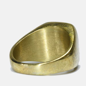 Brass Square Striped Ring - ring